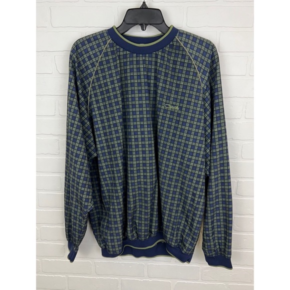 Catalina Other - Vintage Catalina Mens Plaid Pullover Windbreaker Jacket Navy Blue Green Large